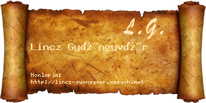Lincz Gyöngyvér névjegykártya